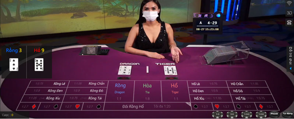 Bàn cược game rồng hổ Online